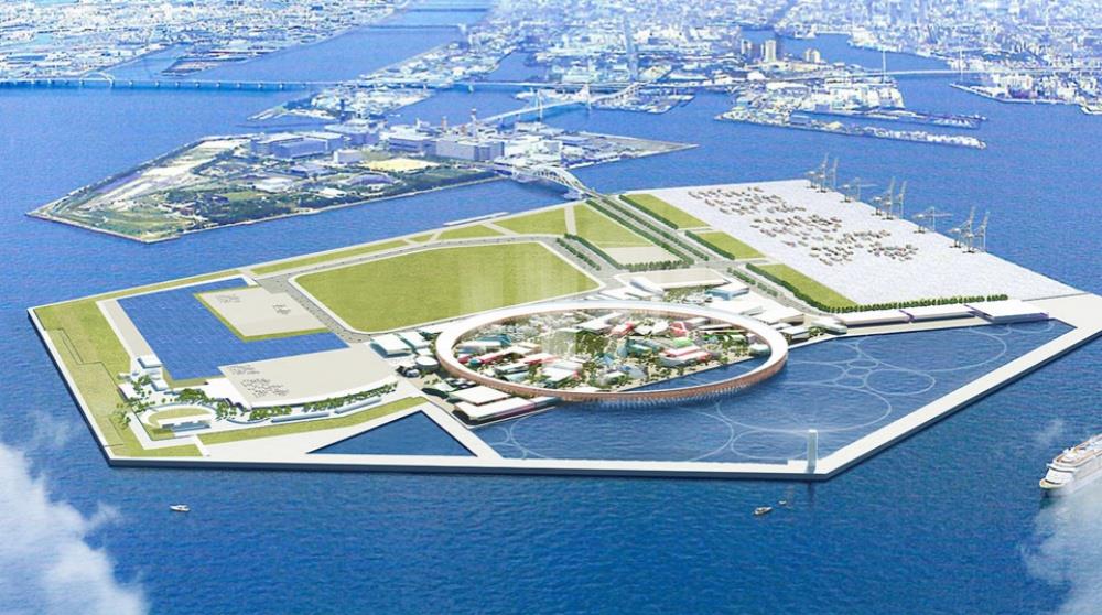 Der Panorama Blick auf den Expo Glände Osaka 2025 Der Panorama Blick auf den Expo Glände Osaka 2025